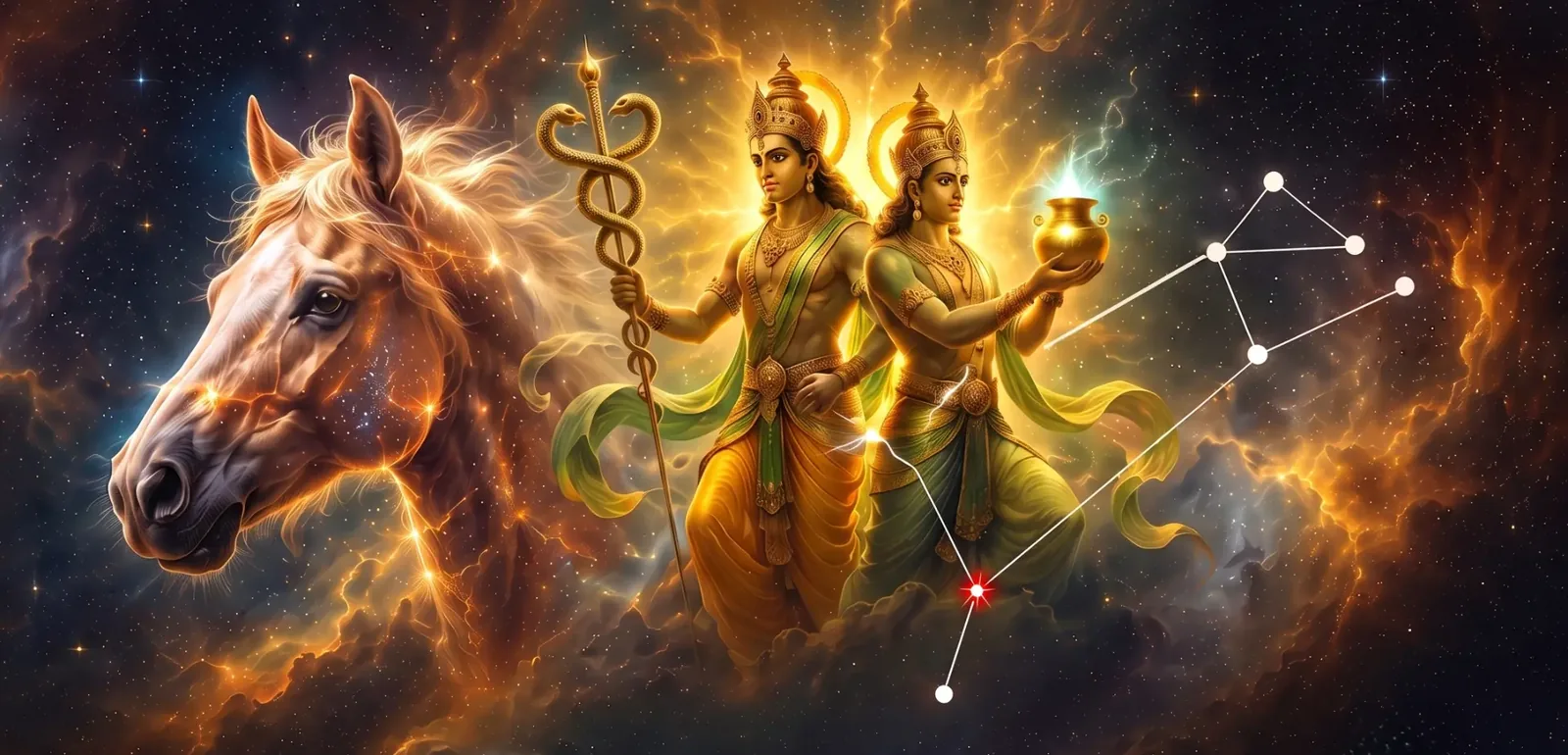 Ashwini nakshatra — Horse's Head, Ashwini Kumaras and its constellation